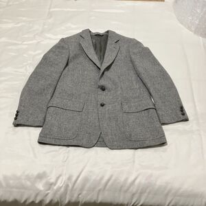 Oscar de La Renta Blazer Men Wool Gray Heather Old Money Single Breast USA